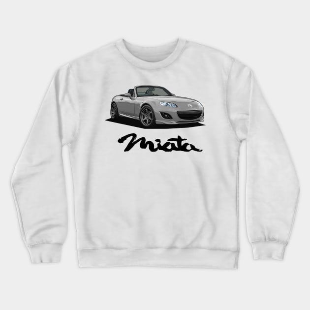 Mazda MX-5 Miata NC - NC2 Grey Crewneck Sweatshirt by Woreth